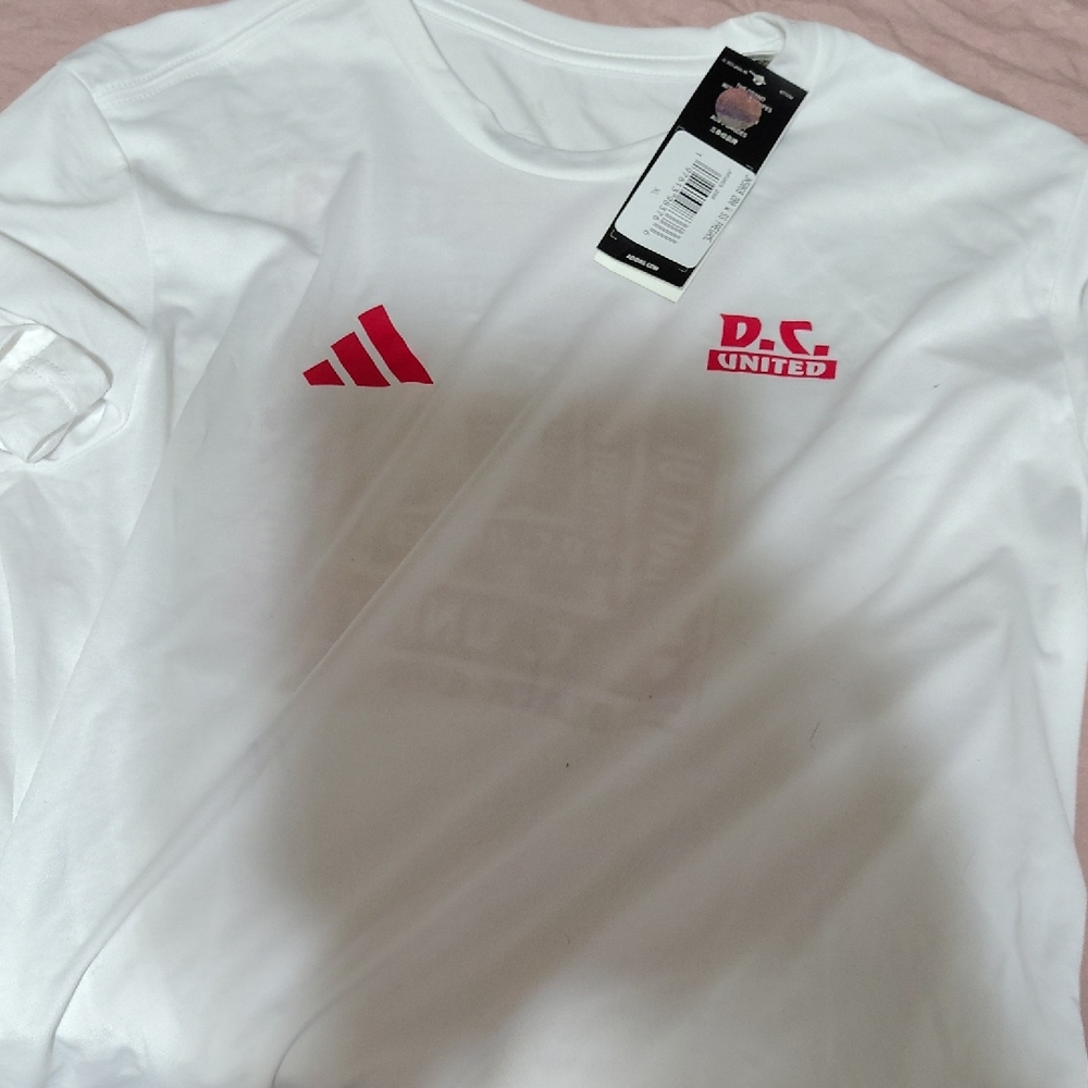 Adidas White T-Shirt with Red DC United Logo